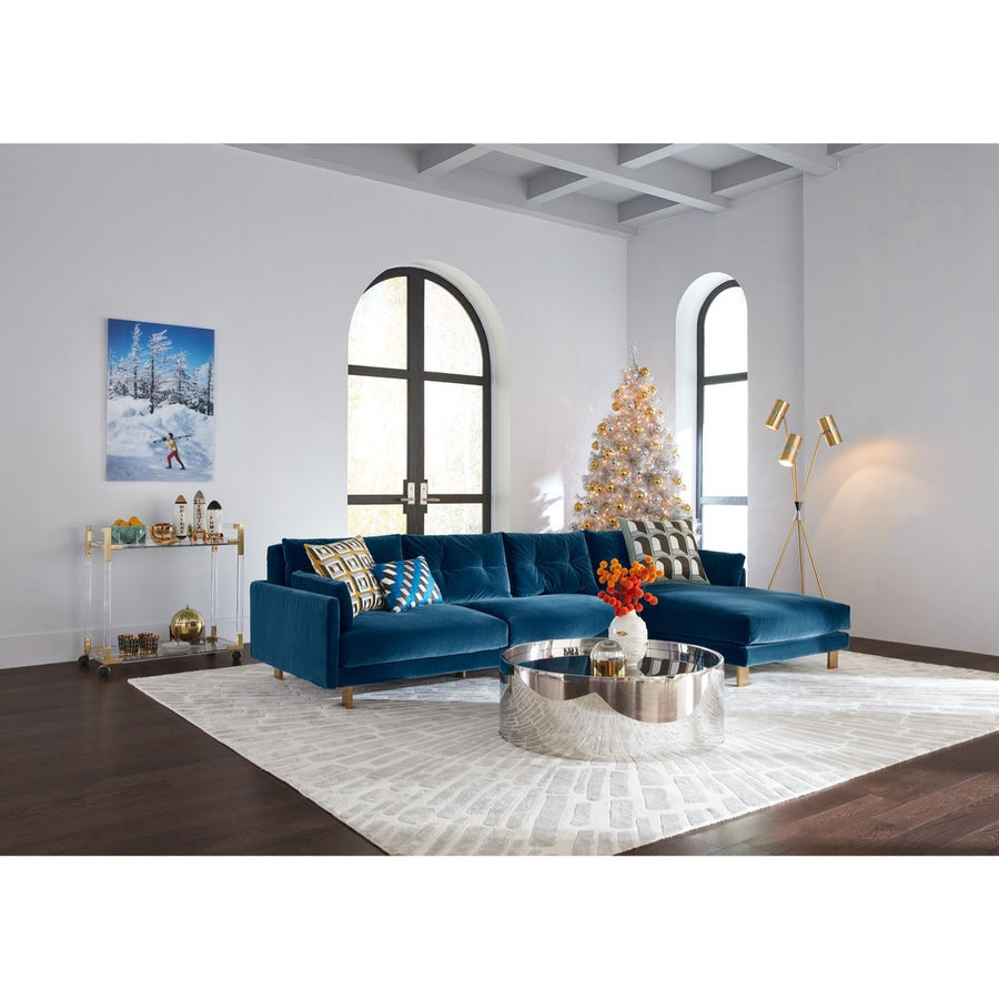 Jonathan Adler Malibu Right Arm Facing Sectional Sofa – Varese Petrol