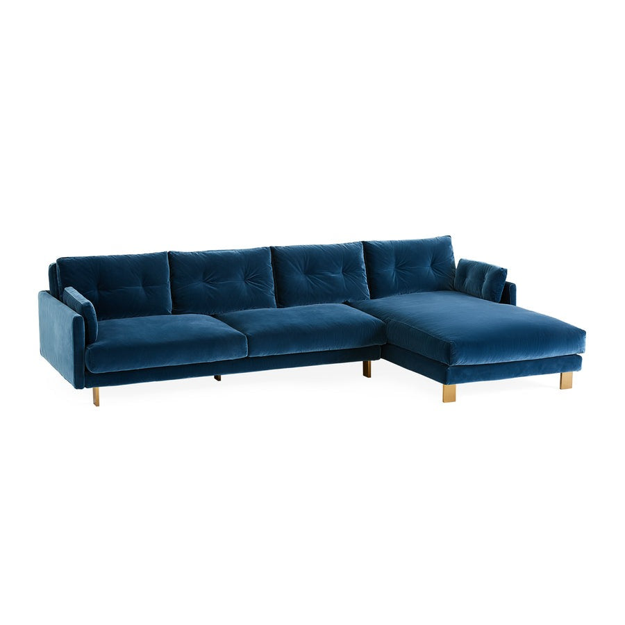 Jonathan Adler Malibu Right Arm Facing Sectional Sofa – Varese Petrol