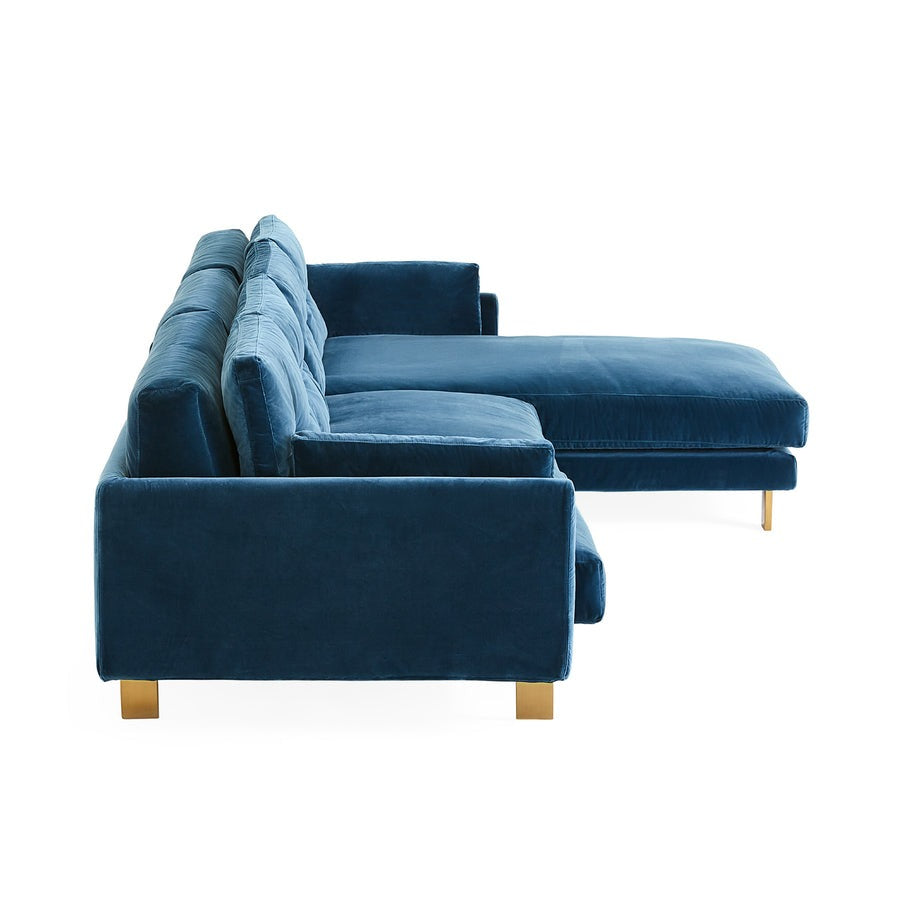 Jonathan Adler Malibu Right Arm Facing Sectional Sofa – Varese Petrol