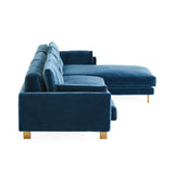 Jonathan Adler Malibu Left Arm Facing Sectional Sofa – Varese Petrol