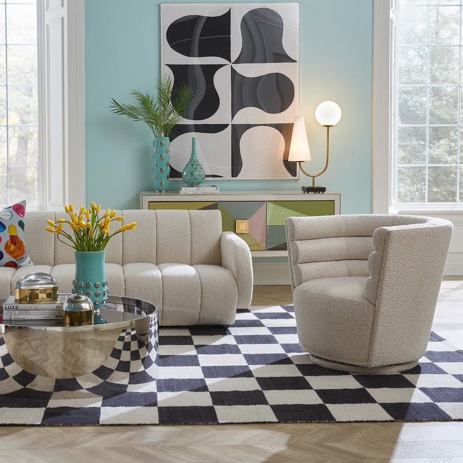 Jonathan Adler Maxime Swivel Club Chair – Olympus Oatmeal