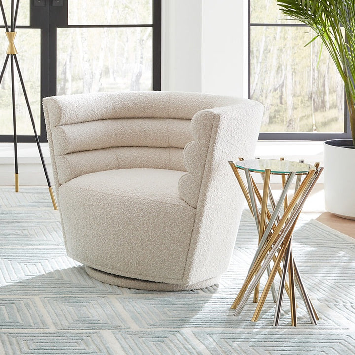 Jonathan Adler Maxime Swivel Club Chair – Olympus Oatmeal