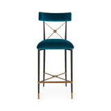Jonathan Adler Rider Counter Stool – Rialto Peacock Velvet