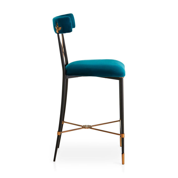 Jonathan Adler Rider Counter Stool – Rialto Peacock Velvet