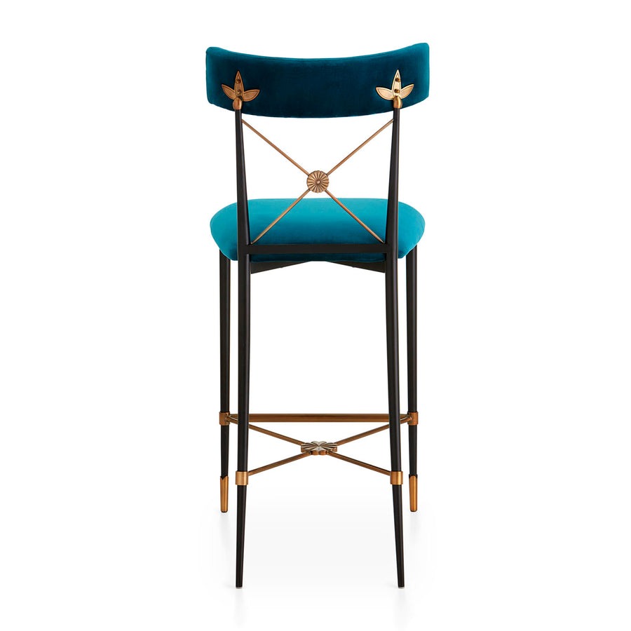 Jonathan Adler Rider Counter Stool – Rialto Peacock Velvet