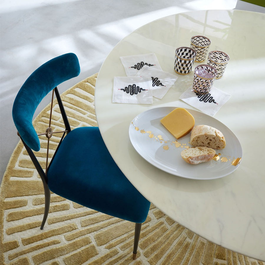 Jonathan Adler Rider Dining Chair – Rialto Peacock Velvet