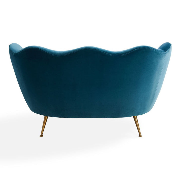 Jonathan Adler Ripple Apartment Sofa – Varese Petrol Velvet