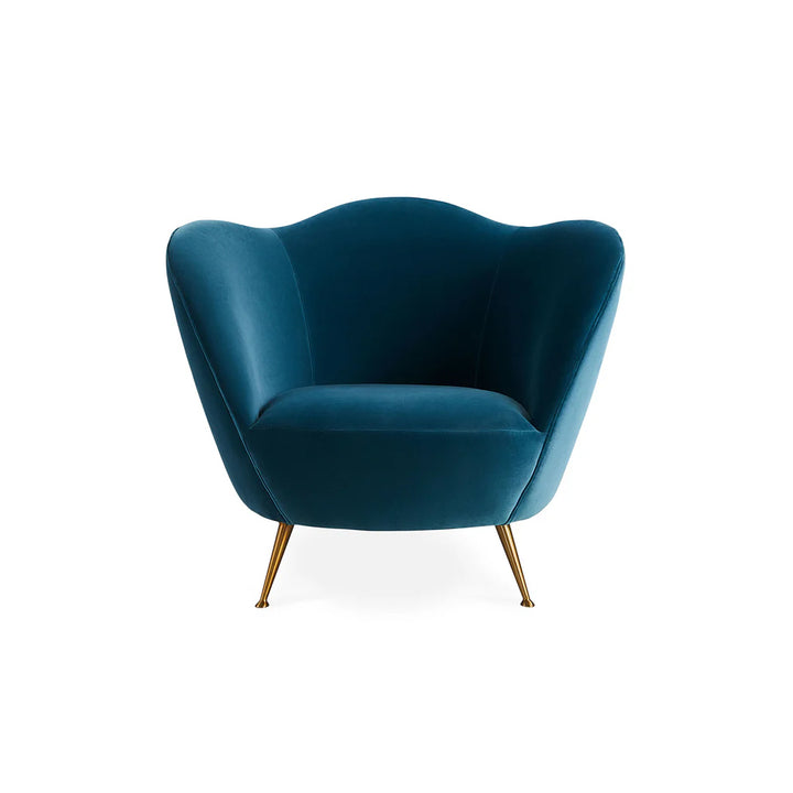 Jonathan Adler Ripple Armchair – Varese Petrol Velvet