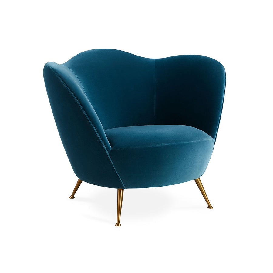 Jonathan Adler Ripple Armchair – Varese Petrol Velvet