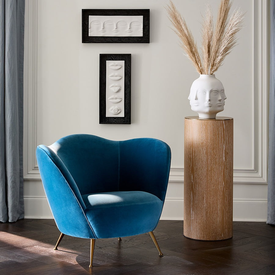 Jonathan Adler Ripple Armchair – Varese Petrol Velvet