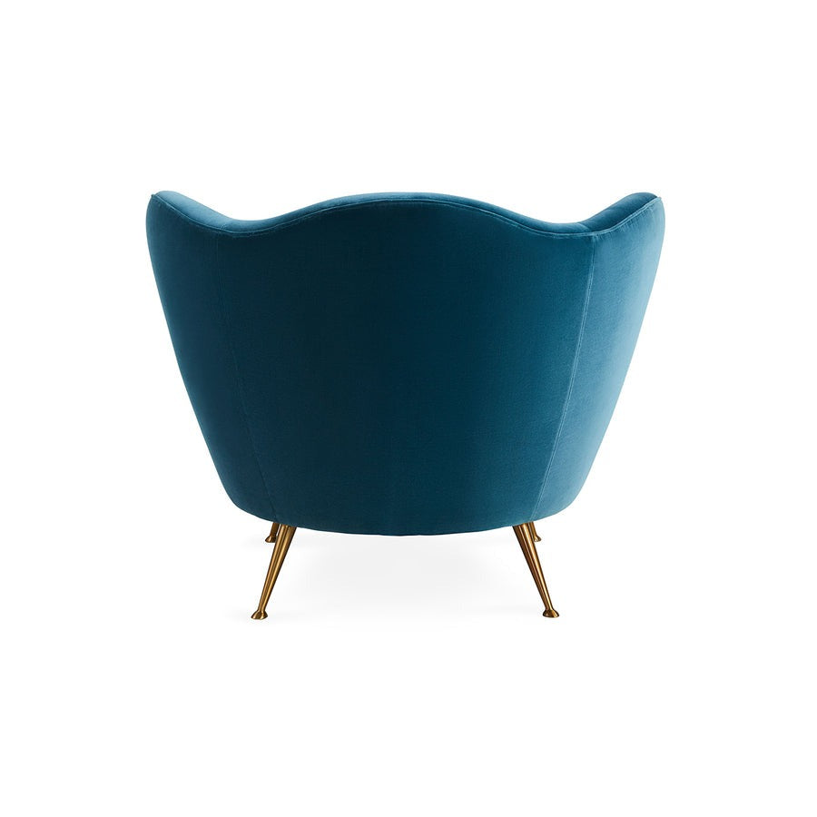 Jonathan Adler Ripple Armchair – Varese Petrol Velvet