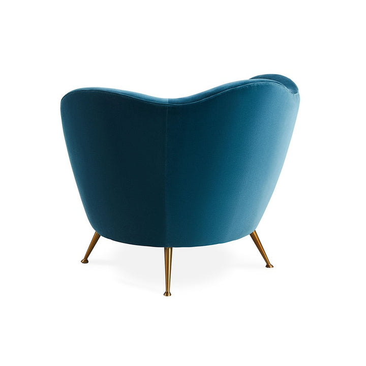 Jonathan Adler Ripple Armchair – Varese Petrol Velvet