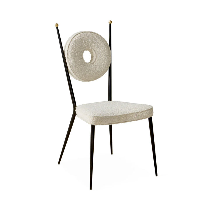 Jonathan Adler Rondo Dining Chair – Oatmeal Bouclé