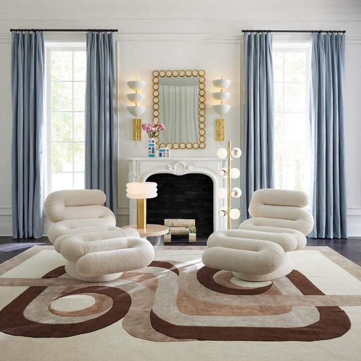 Jonathan Adler Serpentine Chaise – Olympus Oatmeal Bouclé