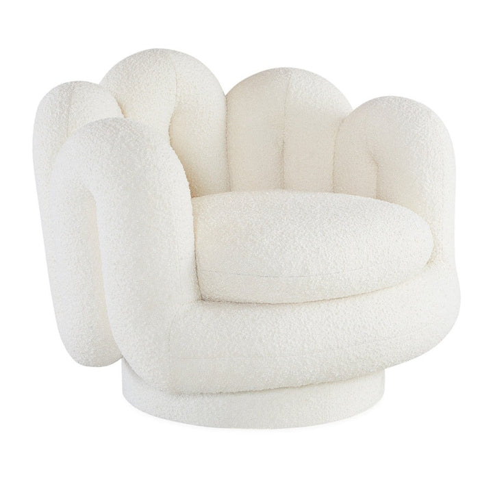 Jonathan Adler Serpentine Swivel Chair – Olympus Oatmeal Bouclé