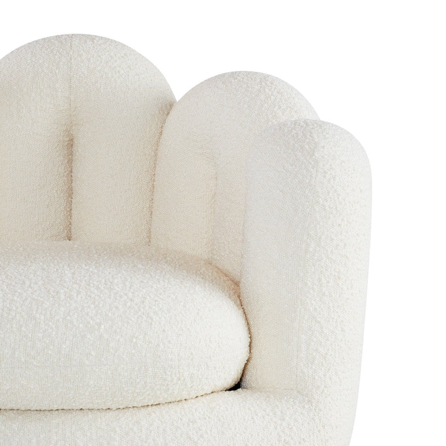 Jonathan Adler Serpentine Swivel Chair – Olympus Oatmeal Bouclé ...