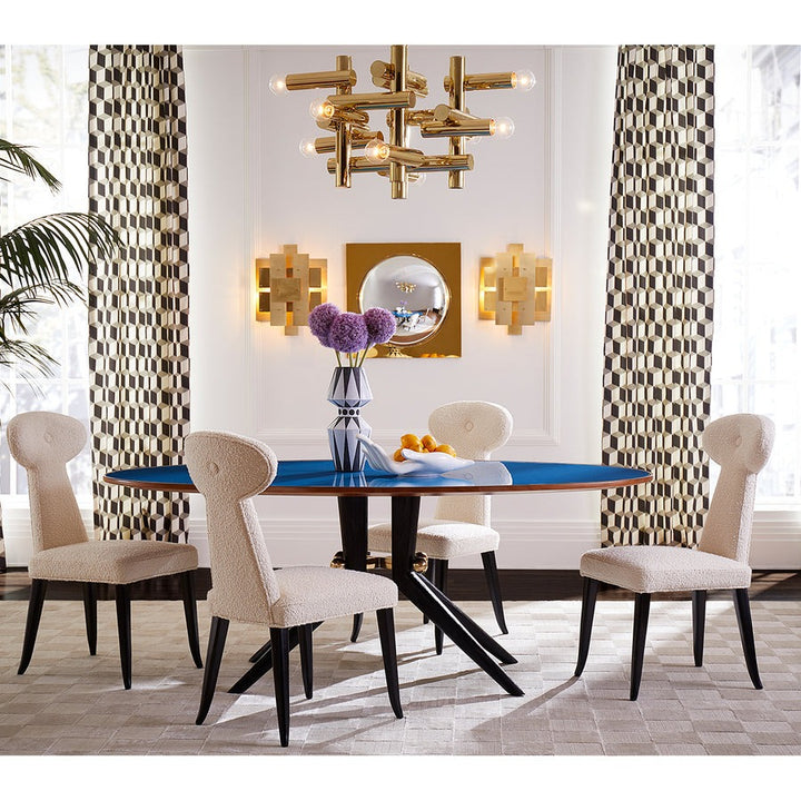 Jonathan Adler Trocadero Dining Table – Turquoise Glass