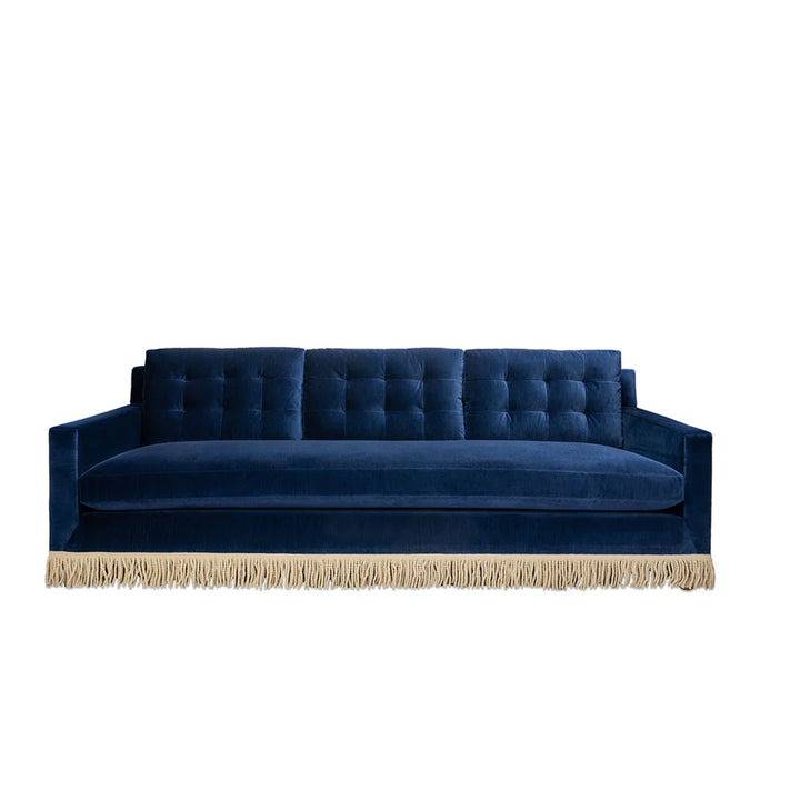 Jonathan Adler Wright Sofa with Bullion Fringe – Canterbury Navy