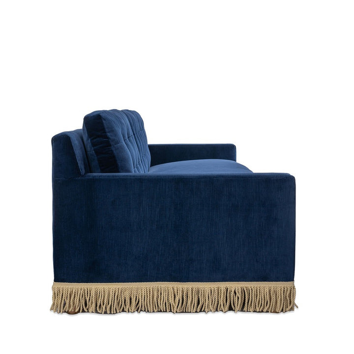 Jonathan Adler Wright Sofa with Bullion Fringe – Canterbury Navy