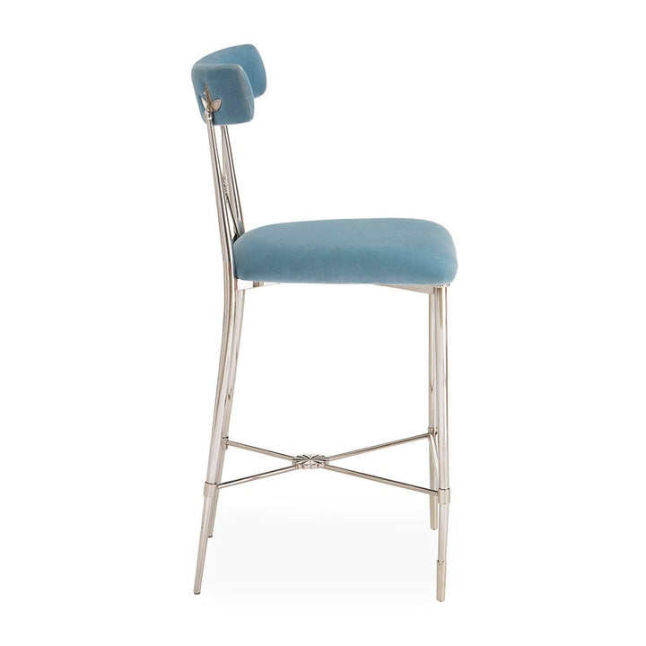Jonathan Adler Rider Counter Stool – Rialto Sky Velvet