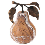 Keiichi Pear Ornament  – Golden Bronze Marble