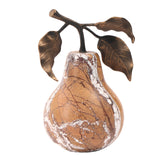 Keiichi Pear Ornament  – Golden Bronze Marble