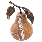 Keiichi Pear Ornament  – Golden Bronze Marble