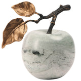 Keiichi Apple Ornament  – Green Marble