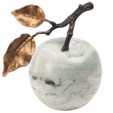 Keiichi Apple Ornament  – Green Marble