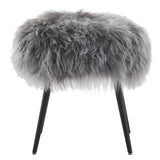 Keiichi Baaarb Ottoman – Grey Sheepskin