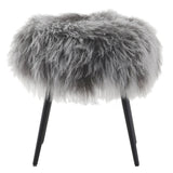 Keiichi Baaarb Ottoman – Grey Sheepskin