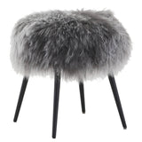 Keiichi Baaarb Ottoman – Grey Sheepskin