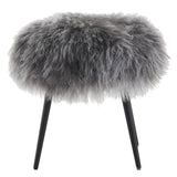 Keiichi Baaarb Ottoman – Grey Sheepskin