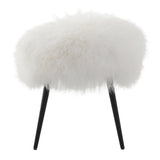 Keiichi Baaarb Ottoman – White Sheepskin
