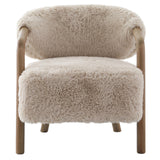 Keiichi Cotswold Lion Accent Chair - Faux Sheepskin