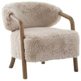 Keiichi Cotswold Lion Accent Chair - Faux Sheepskin