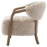 Keiichi Cotswold Lion Accent Chair - Faux Sheepskin
