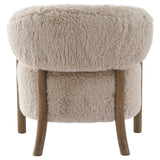 Keiichi Cotswold Lion Accent Chair - Faux Sheepskin