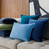 Keiichi Cotton Velvet Cushion – Midnight Blue