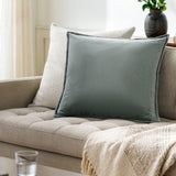 Keiichi Cotton Velvet Cushion – Sage