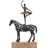 Keiichi Dancing Balance Sculpture – Dark Bronze