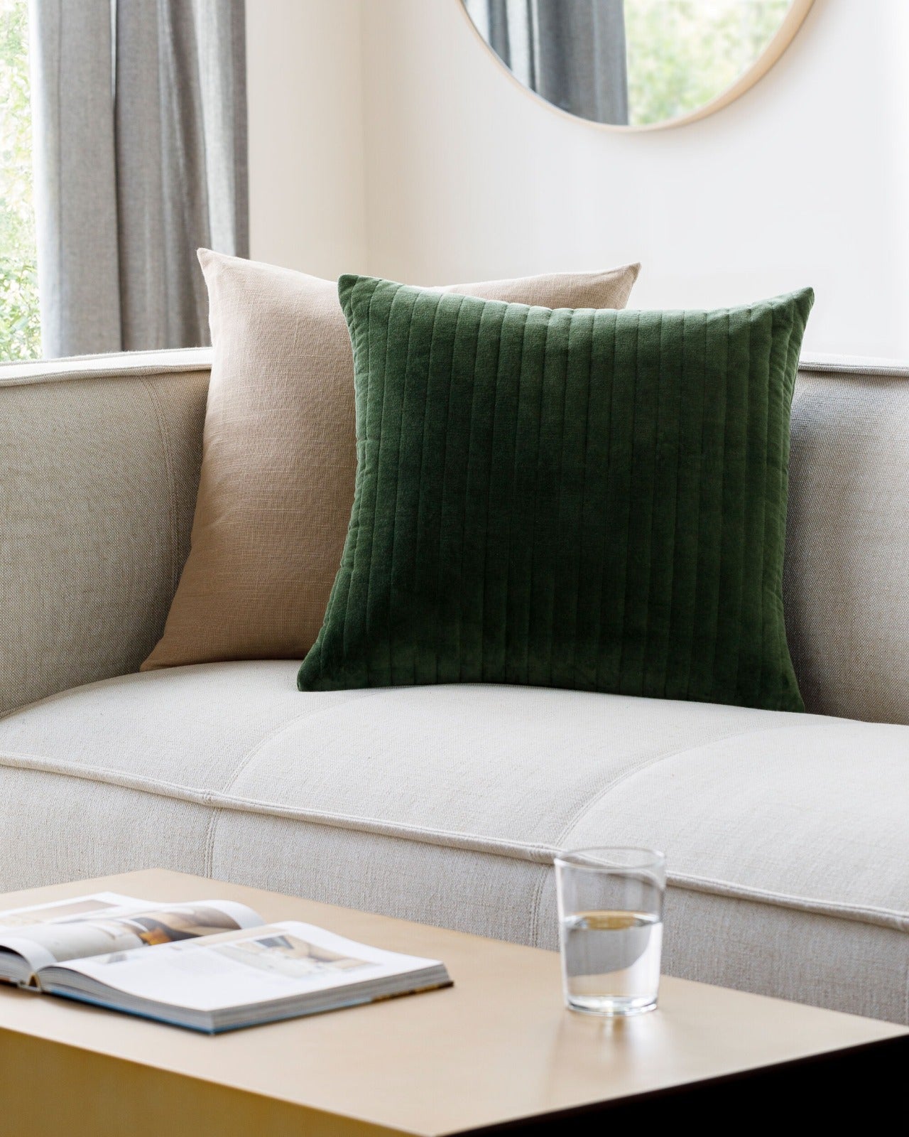 Keiichi Digby Velvet Cushion – Forest Green