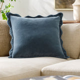 Keiichi Effervescent Woven Cushion – Dusky Indigo