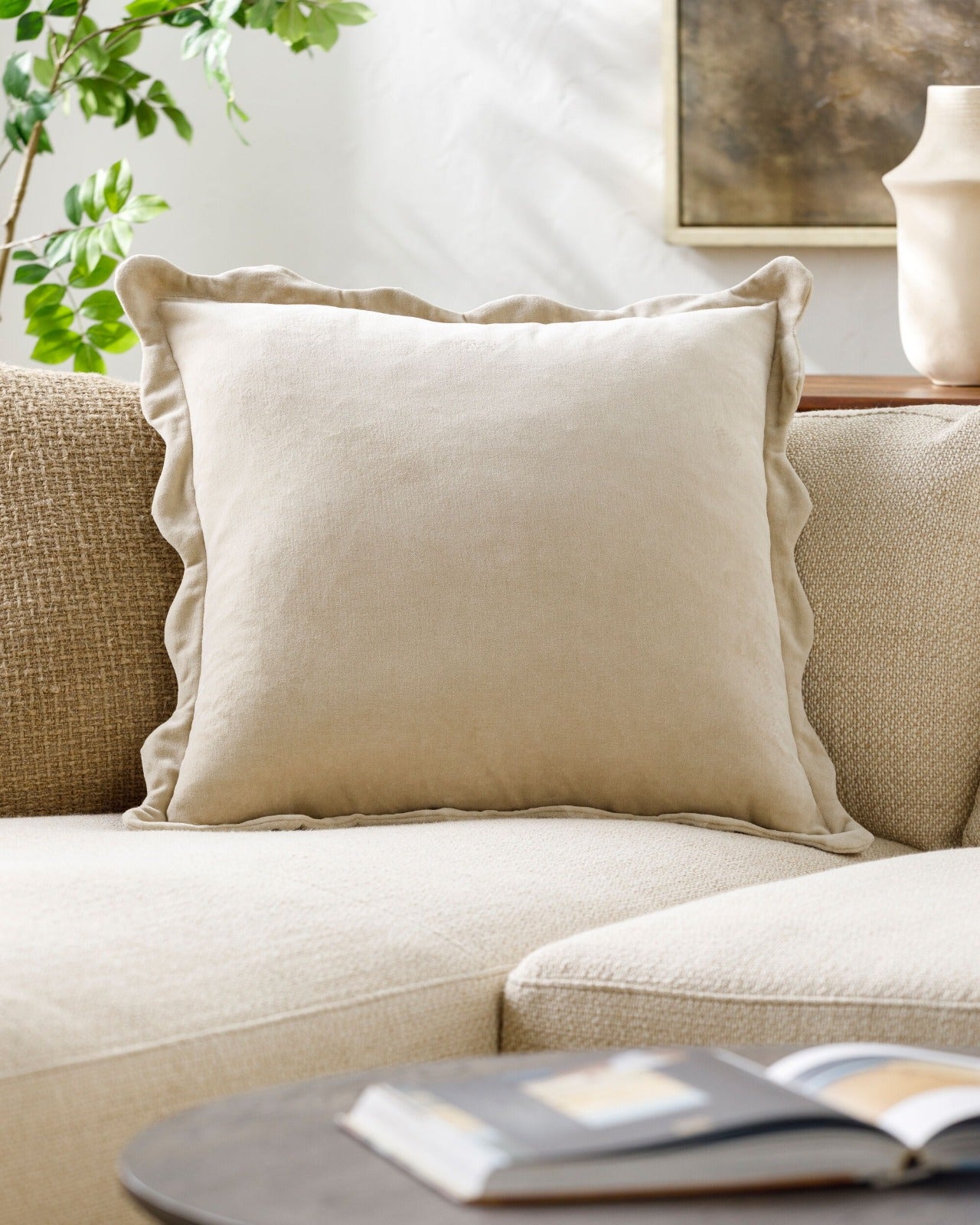 Keiichi Effervescent Woven Cushion – Oatmeal