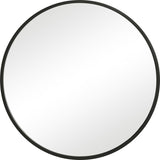 Keiichi Eve Large Round Mirror – Black
