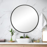 Keiichi Eve Large Round Mirror – Black