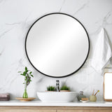 Keiichi Eve Medium Round Mirror – Black