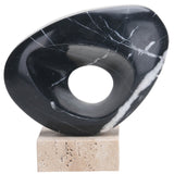 Keiichi Geometric Sculpture – Black Marble