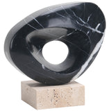 Keiichi Geometric Sculpture – Black Marble