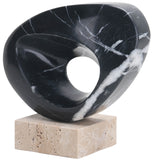 Keiichi Geometric Sculpture – Black Marble